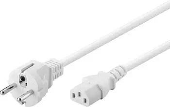 Goobay Kaltger&auml;te-Anschlusskabel Schutzkontakt auf IEC 320-C13, 5m, wei&szlig; (96041)