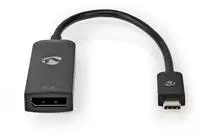 Nedis CCGB64353BK02 - 0,2 m - USB Typ-C - DisplayPort - M&auml;nnlich - Weiblich -...