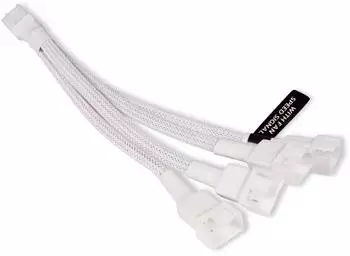 Alphacool Y-Kabelsplitter 4-Pin auf 4x 4-Pin PWM, 15cm, wei&szlig; (18728)