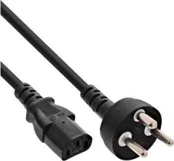 InLine Netzkabel Typ K (D&auml;nemark) auf Kaltger&auml;testecker C13, 3m (16653K)