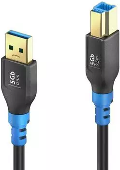 PureLink FlexInstall USB-A auf USB-B Kabel USB 3.0 5Gbps 0,50m (FI-U300-005)