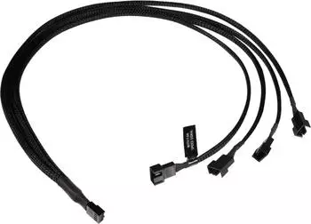 Alphacool Y-Kabelsplitter 4-Pin auf 4x 4-Pin PWM, 60cm, schwarz (18684)