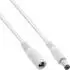 InLine DC-Verlängerungskabel Stecker/Buchse 5,5x2,1mm, weiß, 1m (26801E)