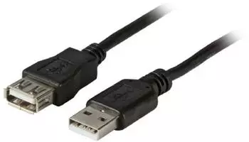 EFB-Elektronik USB 2.0 Verl&auml;ngerungskabel Typ-A Stecker auf Typ-A Buchse, 0,5m, schwarz (K5248SW.0,5V2)