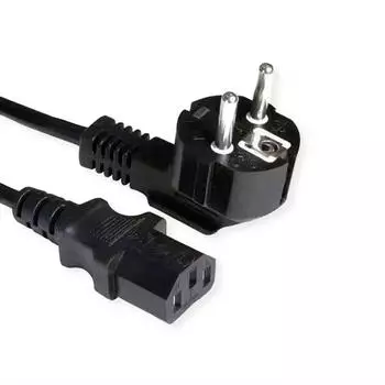 Value Netzkabel, gerade IEC-Buchse, schwarz, 3m (19.99.1014)