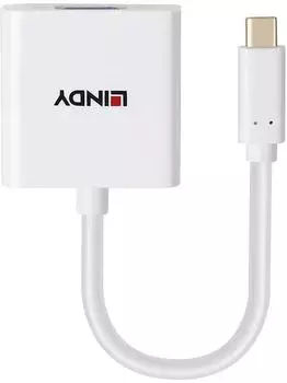 Lindy USB Typ-C auf VGA Konverter, wei&szlig; (43437)