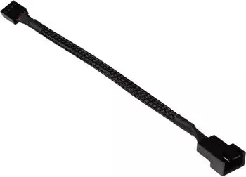 Alphacool 4-Pin PWM L&uuml;fterkabel-Verl&auml;ngerung, schwarz, 15cm (18673)