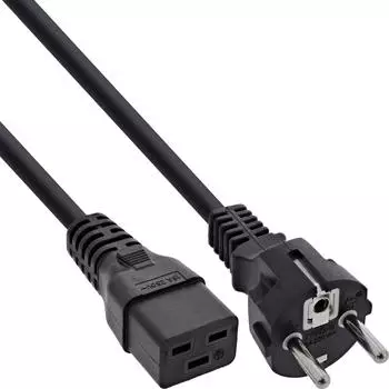 InLine Netzkabel 16A, Schutzkontakt auf IEC320/C19, 1m (16658D)
