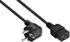 Kabelmeister Netzkabel Schutzkontakt Typ E+F (90°) auf C19, schwarz, 1,00mm², 0,5m (SK0190-S005)