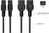 Kabelmeister Netzkabel Schutzkontakt Typ E+F (90°) auf C19, schwarz, 1,00mm², 0,5m (SK0190-S005)