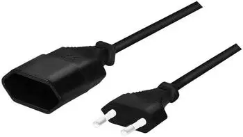 LogiLink Netzkabelverl&auml;ngerung Eurostecker CEE 7/16 schwarz 2m (CP123)