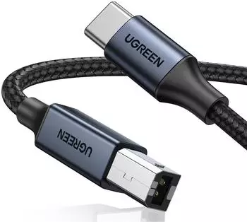 Ugreen USB-C auf USB-B Druckerkabel, geflochten, 1m, schwarz (45034)
