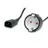Value Netzkabel C14-Stecker auf Schutzkontakt-Buchse, schwarz, 0,3m (19.99.1117)