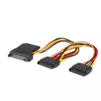 Roline Festplatten Anschlusskabel [2x SATA-Strom-Buchse 15pol. - 1x