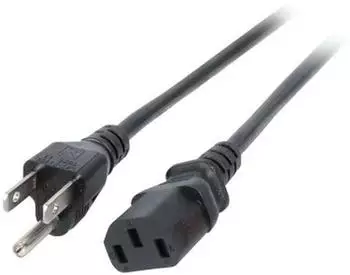 EFB-Elektronik Netzleitung USA/NEMA 5-15P &ndash; C13 180&deg; schwarz 1,8m SVT AWG18x3C (EK518.1,8)