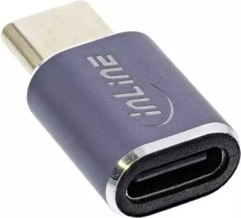 InLine USB4 Adapter USB Typ-C Stecker/Buchse, Aluminium, grau (35900A)