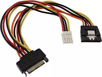 InLine SATA Stromadapterkabel SATA + Floppy 4-pin, 15cm (29691)