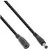 InLine DC Verlängerungskabel Stecker/Buchse 5,5x2,5mm, AWG 18, schwarz, 2m (26902G)