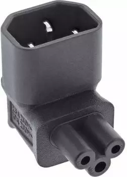 InLine Netzadapter IEC 60320 C14/C5, oben/unten gewinkelt, 3-polig (16723G)