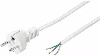 Goobay NK 116 W-150 Schutzkontaktkabel mit offenen Enden, 1,5m, wei&szlig; (51328)