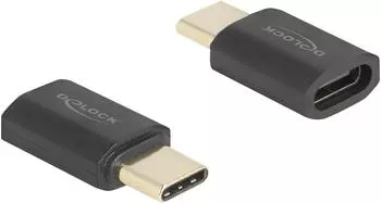DeLock USB4 Gen 3x2 Adapter USB-C Stecker zu Buchse 40Gbps, PD 3.1 240W, 8K 60Hz (60237)