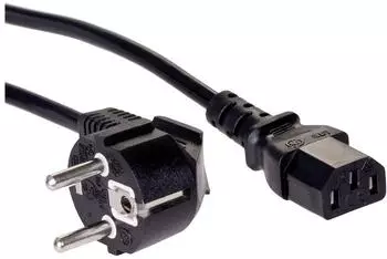 Akyga Stromkabel CEE7/7 &ndash; IEC C13, 3m, schwarz (AK-PC-06A)