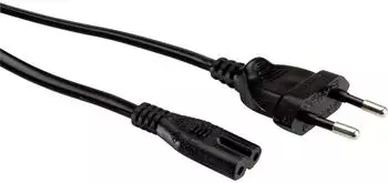 Value Netzkabel Euro-Flachstecker auf C7, 2-polig, schwarz, 5m (19.99.2094)