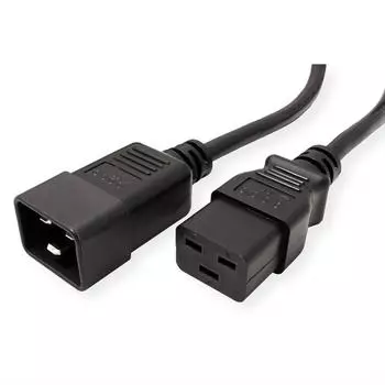 Roline Netzkabel Stecker C20 - Buchse C19, schwarz, 2m (19081562)