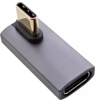 InLine USB4 Adapter USB-C Stecker/Buchse vertikal gewinkelt, grau (35900H)