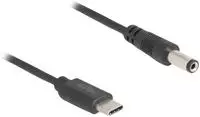 Delock USB-Ladekabel USB-C&reg; Stecker, DC Stecker 5,5mm 1.00m Schwarz 85397