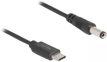 DeLock USB-Ladekabel USB-C auf DC 5,5mm, 1,5A, 1,0m, schwarz (85397)