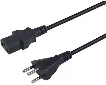 Equip Netzkabel T12/C13 schwarz 1,8m (112240)