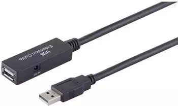 S-Conn USB 2.0 Verl&auml;ngerungskabel aktiv, Typ-A Stecker auf Typ-A Buchse, 10,0m (13-29075)