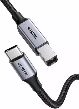 Ugreen USB-C auf USB-B Druckerkabel, Nylon geflochten, 5m (35004)