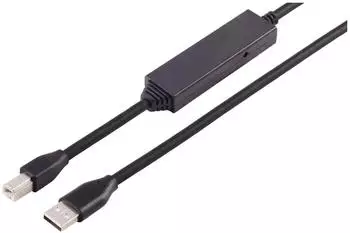 S-Conn Aktives USB-A auf USB-B 2.0 Adapterkabel 15m (13-19085)