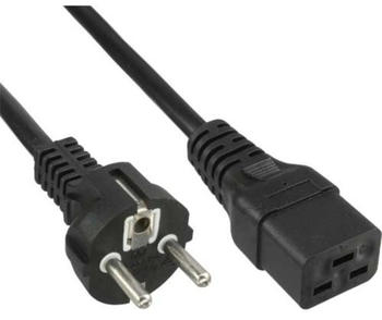 InLine Netzkabel 16A, Schutzkontakt gerade auf Kaltgerätestecker IEC320/C19, 3m (16658A)