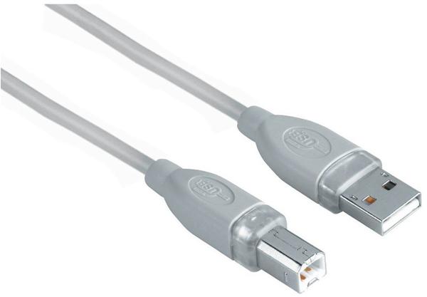 Hama USB-2.0-Kabel, geschirmt, Grau, 1,8m (00045021)