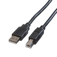 Roline USB-Kabel USB 2.0 USB-A Stecker, USB-B Stecker 3.00m Schwarz Geschirmt