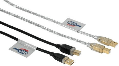 Hama USB 2.0-Anschlusskabel A-Stecker - B-Stecker, 3 m, Schwarz