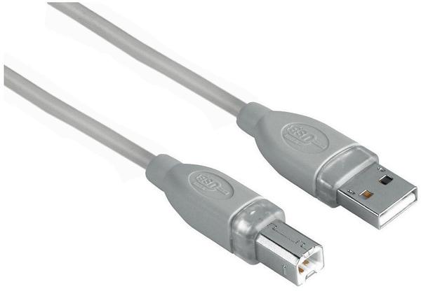 Hama USB-2.0-Kabel, geschirmt, Grau, 3m (00045022)