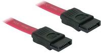 DELOCK SATA Kabel rot 0.3m, gerade/gerade