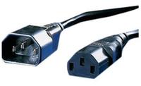 ROLINE Apparate-Verbindungskabel, IEC 320 C14 - C13, schwarz, 1,8 m Kabel Stromkabel