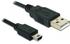 DeLock Kabel USB 2.0-A > USB mini-B 5pin 0,70m St/St (82396)