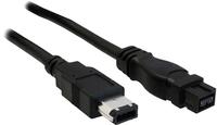 InLine 36902, InLine FireWire Kabel, IEEE1394 6pol Stecker zu 9pol Stecker, schwarz,