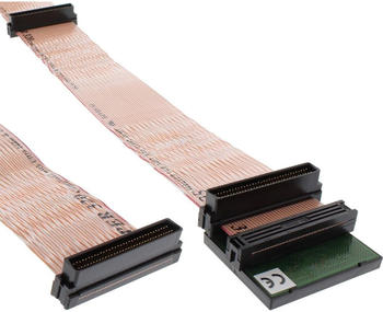 InLine SCSI U320 Flachbandkabel, 68pol, 3 Abgriffe, für 2 Geräte, mit Terminator (29953A)