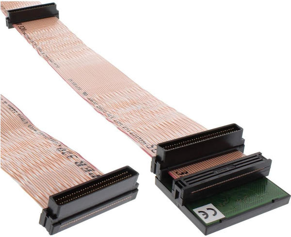 InLine SCSI U320 Flachbandkabel, 68pol, 3 Abgriffe, für 2 Geräte, mit Terminator (29953A)