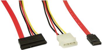 InLine SATA Anschlusskabel, mit Daten- und Stromanschluss, 50+15cm (29695)