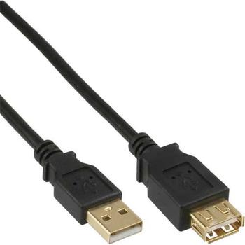 InLine USB 2.0 Verlängerung, St/Bu Typ A, schwarz, Kontakte gold, 5m (34605S)