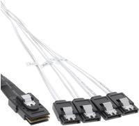InLine&reg; SAS Anschlusskabel, Mini-SAS SFF-8087 an 4x SATA, 1:1, OCR, 0,75m Kabel