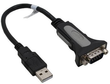 InLine USB 2.0 -> Seriell Adapterkabel, USB A an 9pol SubD Stecker, 25cm (33306I)